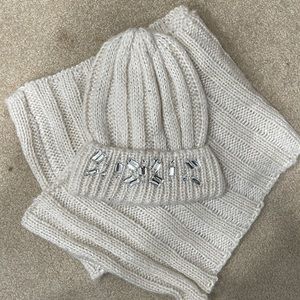 Betsey Johnson Hat and Scarf Set